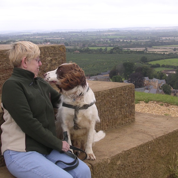 Max and Sue on Ham Hill .JPG
